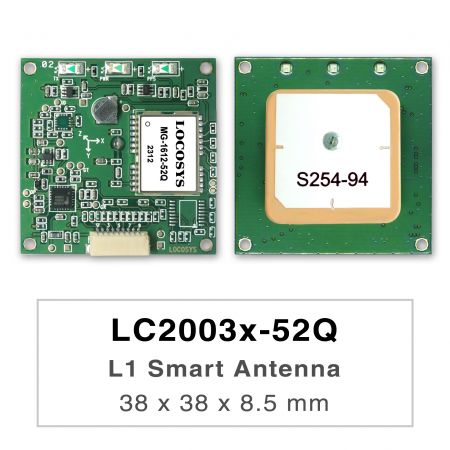 LC2003x-52Q - Los productos de la serie LC2003x-Vx son módulos de antena inteligente GNSS de doble banda de alto rendimiento, que incluyen una antena integrada y circuitos receptores GNSS, diseñados para un amplio espectro de aplicaciones de sistemas OEM.